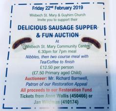 Sausage Supper and Fun Auction