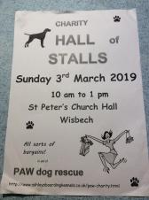 Charity hall of stalls in aid of PAW