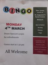 Bingo at St Augustine's